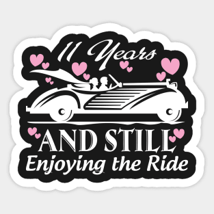 Anniversary Gift 11 years Wedding Marriage Sticker